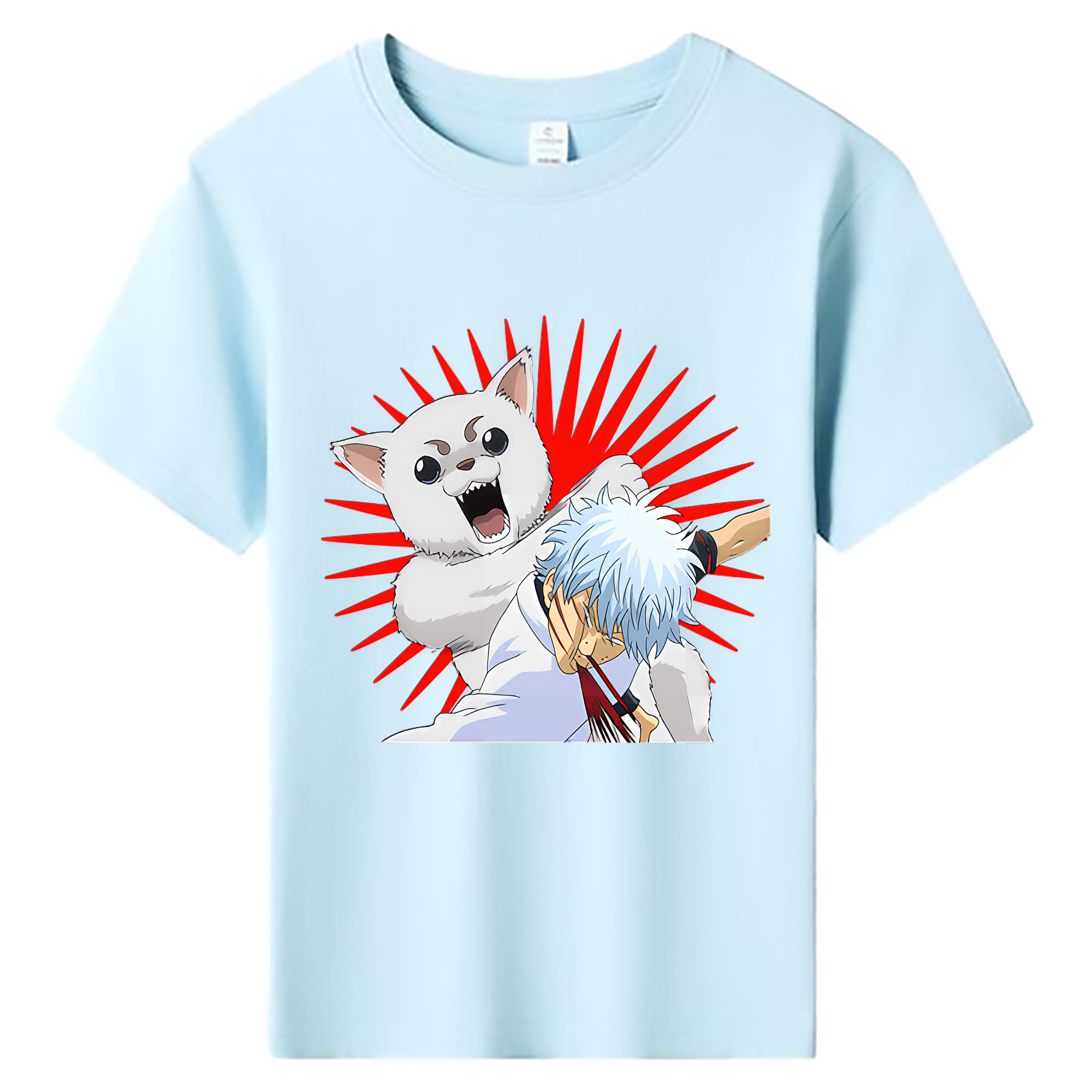 （画像用） ぎんたま 坂田銀時（さかたぎんとき） 神楽 志村新八（しむら しんぱち） GINTAMA Sakata Gintoki Kagura Shimura Shinpachi 綿100％キッズTシャツ（フロントプリント）